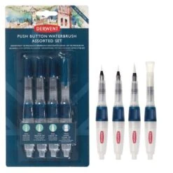 Derwent Push Button Waterbrush Assorted Set