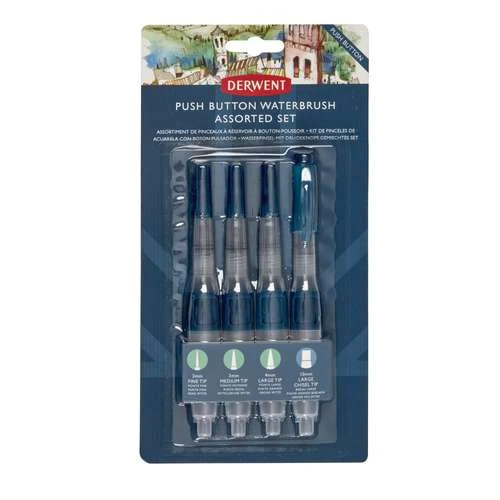 Derwent Push Button Waterbrush Assorted Set 6 Derwent Push Button Waterbrush Assorted Set - Image 4