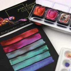 FINETEC | PREMIUM Pearlescent Colours — 'Flip-flop' 6 Paint Set -Pebeo Sales FINETEC7CPREMIUMPearlescentColoursE2809426230393BFlip flop26230393B6paintset 2