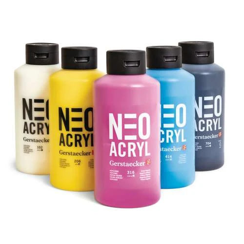 GERSTAECKER | Neo Acrylic Paint — 5 X 750 Ml Bottles 3 GERSTAECKER | Neo Acrylic Paint — 5 X 750 Ml Bottles