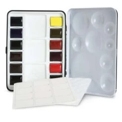 GOLDEN® | QoR® Mini Watercolour Box — 12 Half Pans 12 GOLDEN® | QoR® Mini Watercolour Box — 12 Half Pans -Pebeo Sales GOLDENC2AE7CQoRC2AEMiniWatercolourBoxE2809412halfpans 4