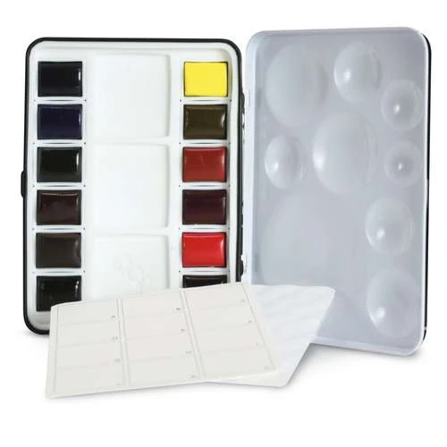 GOLDEN® | QoR® Mini Watercolour Box — 12 Half Pans 7 GOLDEN® | QoR® Mini Watercolour Box — 12 Half Pans - Image 5