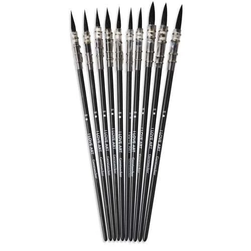 I LOVE ART | Wash Brush Set — 10 Brushes 3 I LOVE ART | Wash Brush Set — 10 Brushes