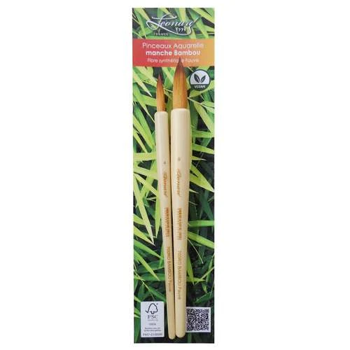 Léonard Bamboo Handled Brush Set Series 700RO 3 Léonard Bamboo Handled Brush Set Series 700RO