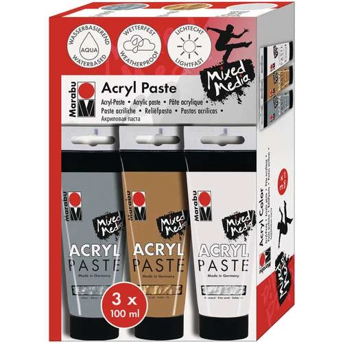 Marabu Acryl Paste Pack 4 Marabu Acryl Paste Pack - Image 2