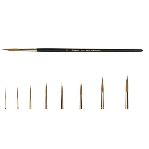 Raphaël Series 8802 Kolinsky Gold Long Tip Round Brushes 3 Raphaël Series 8802 Kolinsky Gold Long Tip Round Brushes