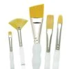 Royal & Langnickel Soft-Grip Golden Taklon Angled Brush Set 2 Royal & Langnickel Soft-Grip Golden Taklon Angled Brush Set -Pebeo Sales Royal26amp3BLangnickelSoft GripGoldenTaklonAngledBrushSet