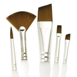 Royal & Langnickel Soft-Grip Synthetic Sable Angled Brush Set