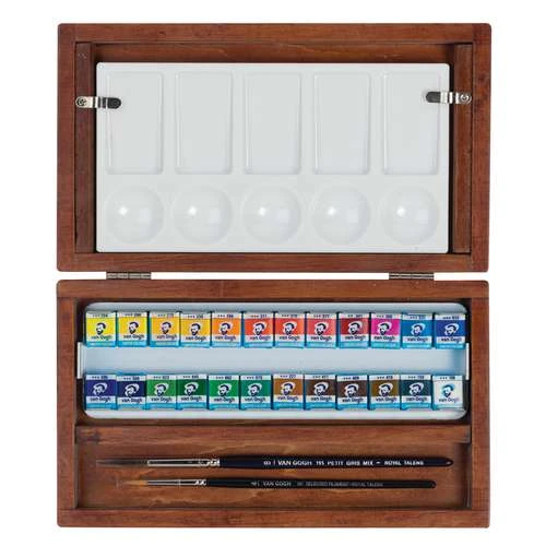 Royal Talens Van Gogh Watercolour Wooden Box Set 3 Royal Talens Van Gogh Watercolour Wooden Box Set