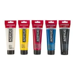 TALENS | AMSTERDAM ALL ACRYLICS Primary Set — 5 X 120 Ml Tubes -Pebeo Sales TALENS7CAMSTERDAMALLACRYLICSPrimarysetE280945x120mltubes 1