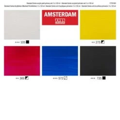 TALENS | AMSTERDAM ALL ACRYLICS Primary Set — 5 X 120 Ml Tubes -Pebeo Sales TALENS7CAMSTERDAMALLACRYLICSPrimarysetE280945x120mltubes 3