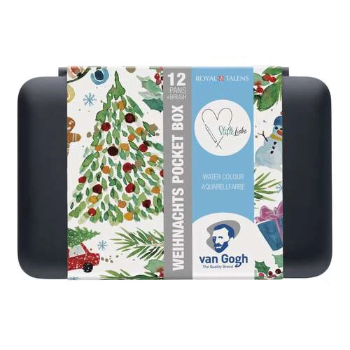 TALENS | Van Gogh Watercolour "Weihnachten" (Christmas) Pocket Box — 12 Half Pans 6 TALENS | Van Gogh Watercolour "Weihnachten" (Christmas) Pocket Box — 12 Half Pans - Image 4