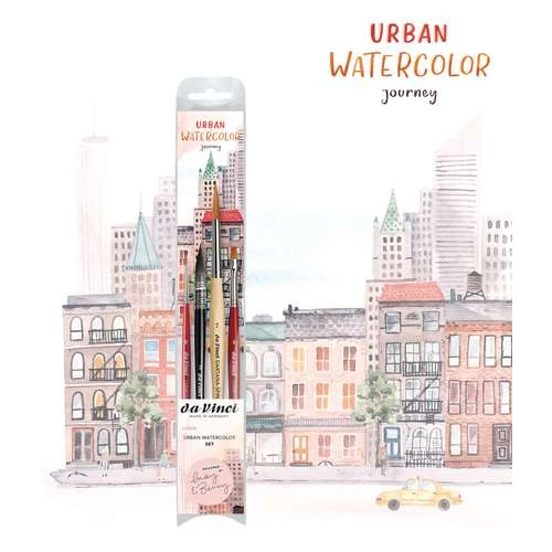 Da Vinci Urban Watercolour Journey Brush Set 3 Da Vinci Urban Watercolour Journey Brush Set
